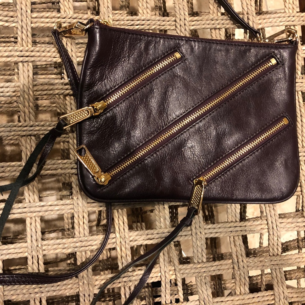 Rebecca Minkoff Three Zip Crossbody in Eggplant